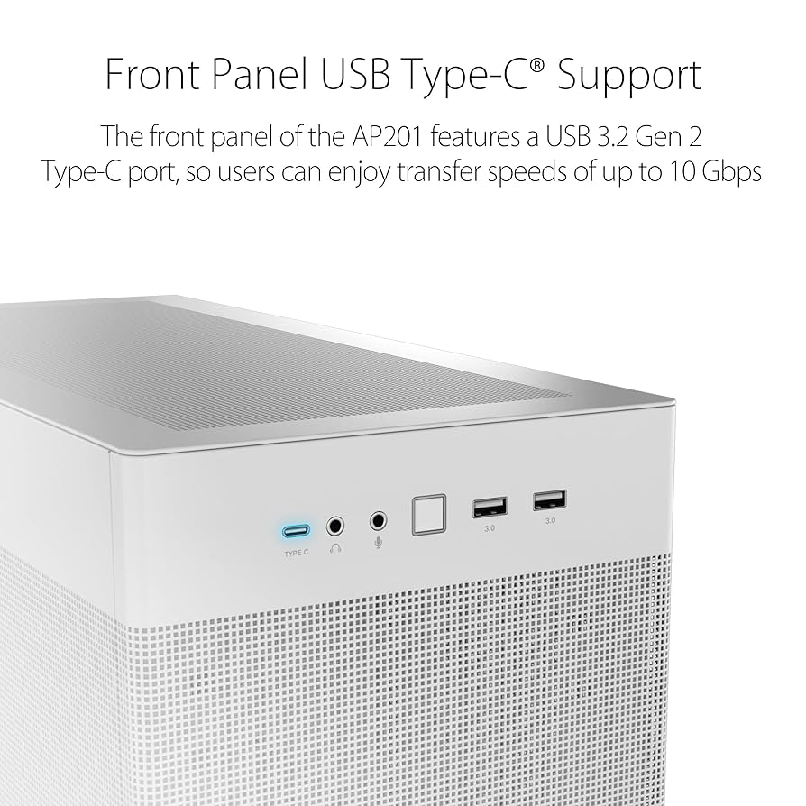 Amazon.com: ASUS Prime AP201 33-Liter MicroATX White case